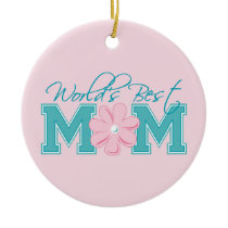 Best Mom Turq ornaments