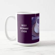 Best Mommy Ever gift mugs Baby Booties Purple