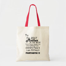 Best Mother In The World Canvas Bags