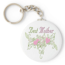 Best Mother Swirling Hearts keychains