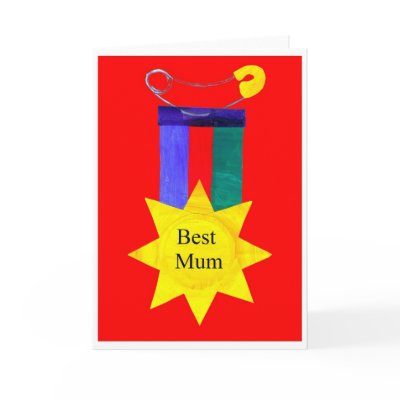 'Best Mum' Greeting Card by helikettle