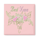 Best Nana Swirling Hearts Fridge Magnet
