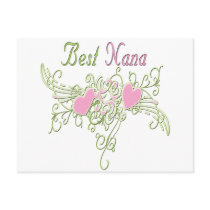 Best Nana Swirling Hearts Postcards