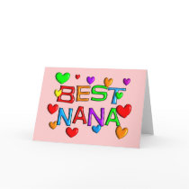 Best Nana T-Shirts & Gifts Greeting Card