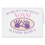 Best Nonni Hands Down T-shirt Greeting Card