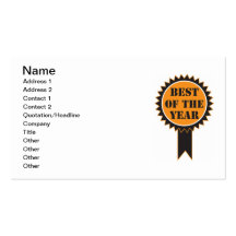 Best of the Year Business Card
