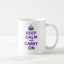 Best Price Authentic Keep Calm And Carry On Purple Coffee Mug