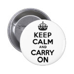 Best Price Keep Calm And Carry On Black Pinback Button