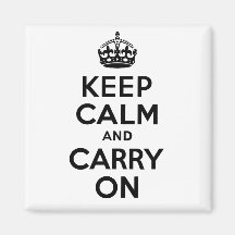 Best Price Keep Calm And Carry On Black Magnets