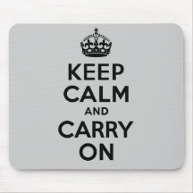 Best Price Keep Calm And Carry On Black Mouse Pads