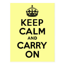 Best Price Keep Calm And Carry On Black Post Card