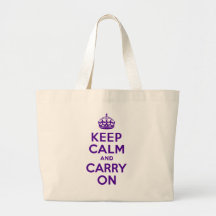 Best Price Keep Calm And Carry On Purple Custom Bag