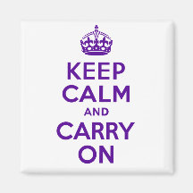 Best Price Keep Calm And Carry On Purple Fridge Magnet