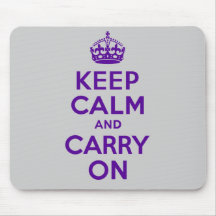 Best Price Keep Calm And Carry On Purple Mouse Pads