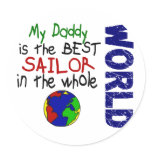 Best Sailor In World 2 (Daddy) Round Stickers