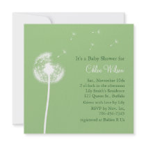 Best Wishes! Baby Shower invitation (green)
