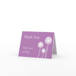 Best Wishes! Baby Shower Thank You Card (purple)