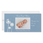 Best Wishes !!! Birth Announcement 2 (blue) Personalized Photo Card