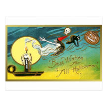 Best Wishes for All Halloween Post Card