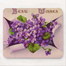 Best Wishes Lavendar Floral Mousepad