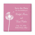Best Wishes! Save the Date (fuchsia) Magnets