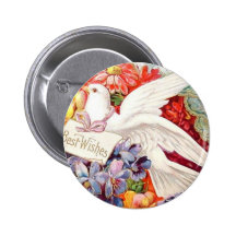 Best Wishes Victorian Dove Wedding Birthday Pins