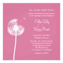 Best Wishes! Wedding Invitation (fuchsia)