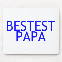 Bestest Papa Blue Mouse Pad