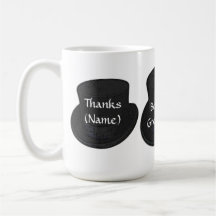 BestMan Thank You Gift - Groomsmen - Top Hat Mugs