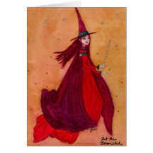 Bet the Broomstick Greeting Card