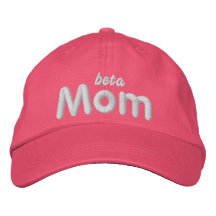 Beta Mom lt blu hat Embroidered Hats