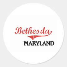 Bethesda Maryland City Classic Stickers