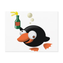 Betrunkener Pinguin Postkarten