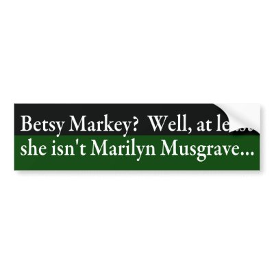 Betsy Markey Bumper Sticker by irregulargoods