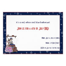 Betsy Ross Makes a Flag 4th of July Party Invitation