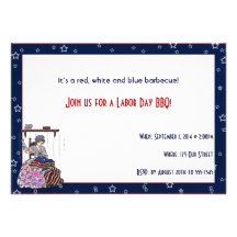 Betsy Ross Makes a Flag Labour Day Party Personalized Invitations