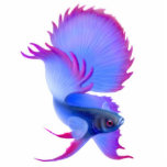 Betta Fighting Fish Holiday Ornament photo sculptures