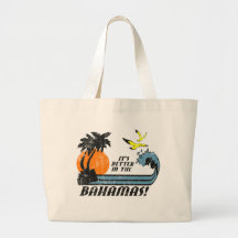 Better in Bahamas Faded Canvas Bag