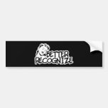 Better Recognize Retro Lady - B&W Bumper Stickers