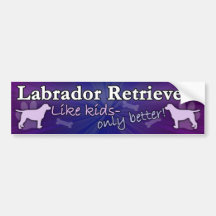 Better than Kids Labrador Retriever Bumper Sticker