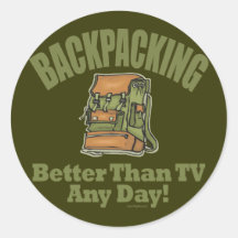 Better Than TV - Backpacking Stickers