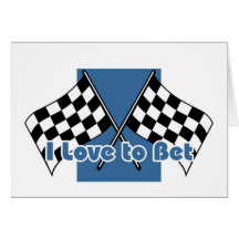 Betting player's greetings card