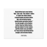 Betty Botter Bitter Butter Better (Tongue Twister)