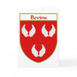 Bevins Coat of Arms/Family Crest Card