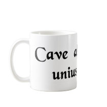 Beware of anyone who has just one book. coffee mugs