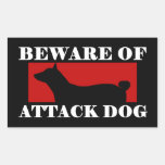 Beware of Attack Dog - Basenji Round Sticker