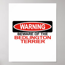 Beware Of Bedlington Terrier Print