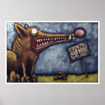 "BEWARE OF DOG #3" POSTERS