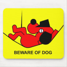 Beware of Dog Mouse Mat