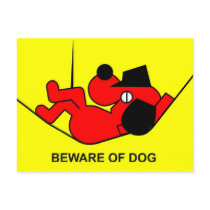 Beware of Dog Postcard
